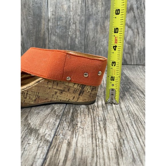 STYLE & CO Womens Open Toe Leather Slip On Platform Wedge Sandals Cork Size 6 - Picture 12 of 12